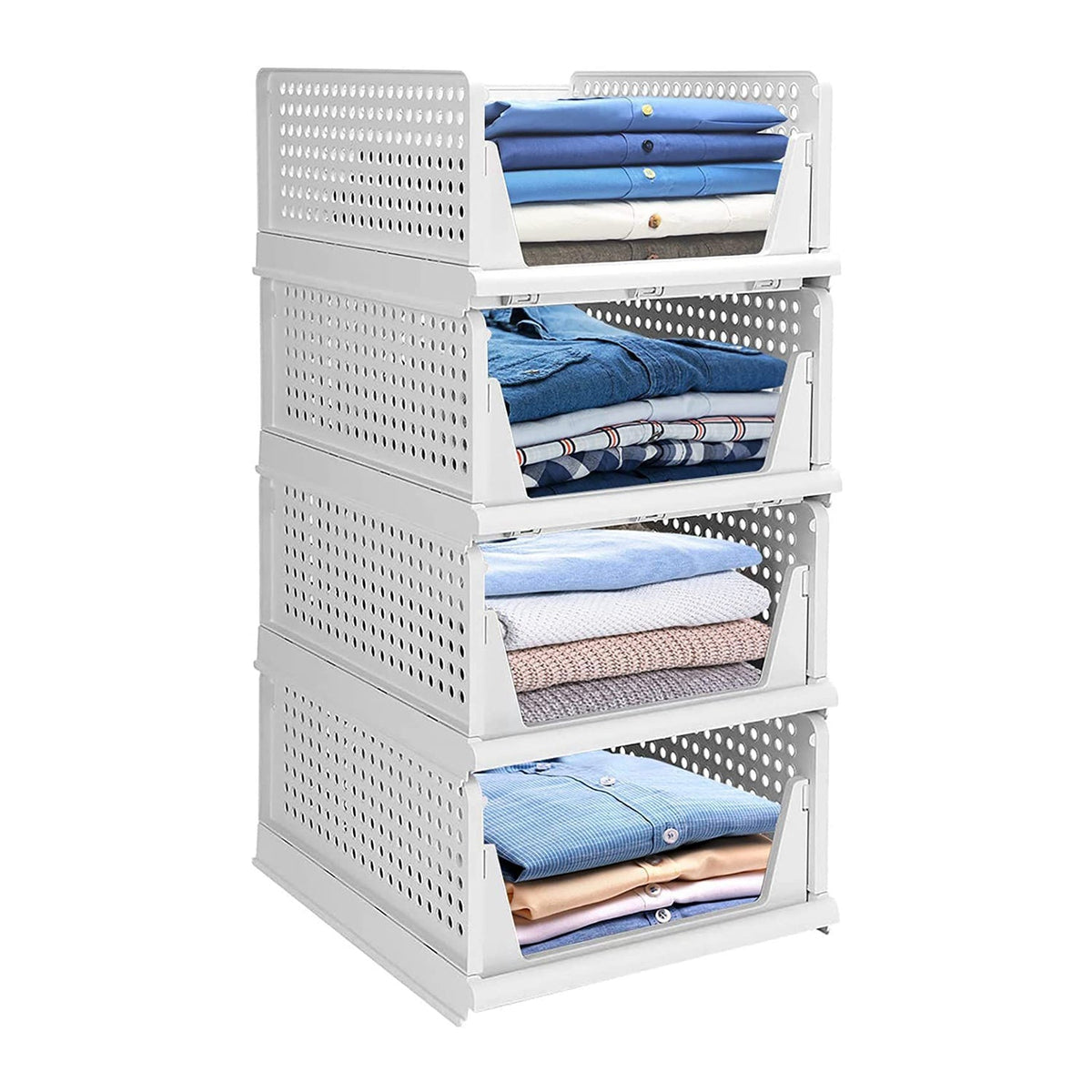 Wardrobe Drawer Organizer – 4 Layer Foldable Storage – close-up