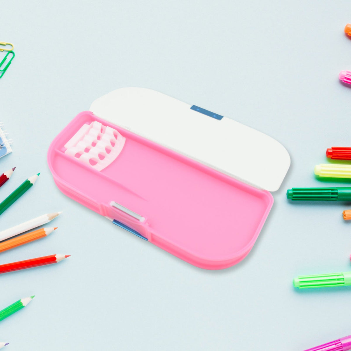 Cartoon Pencil Box – 2-Compartment for Kids – detail view