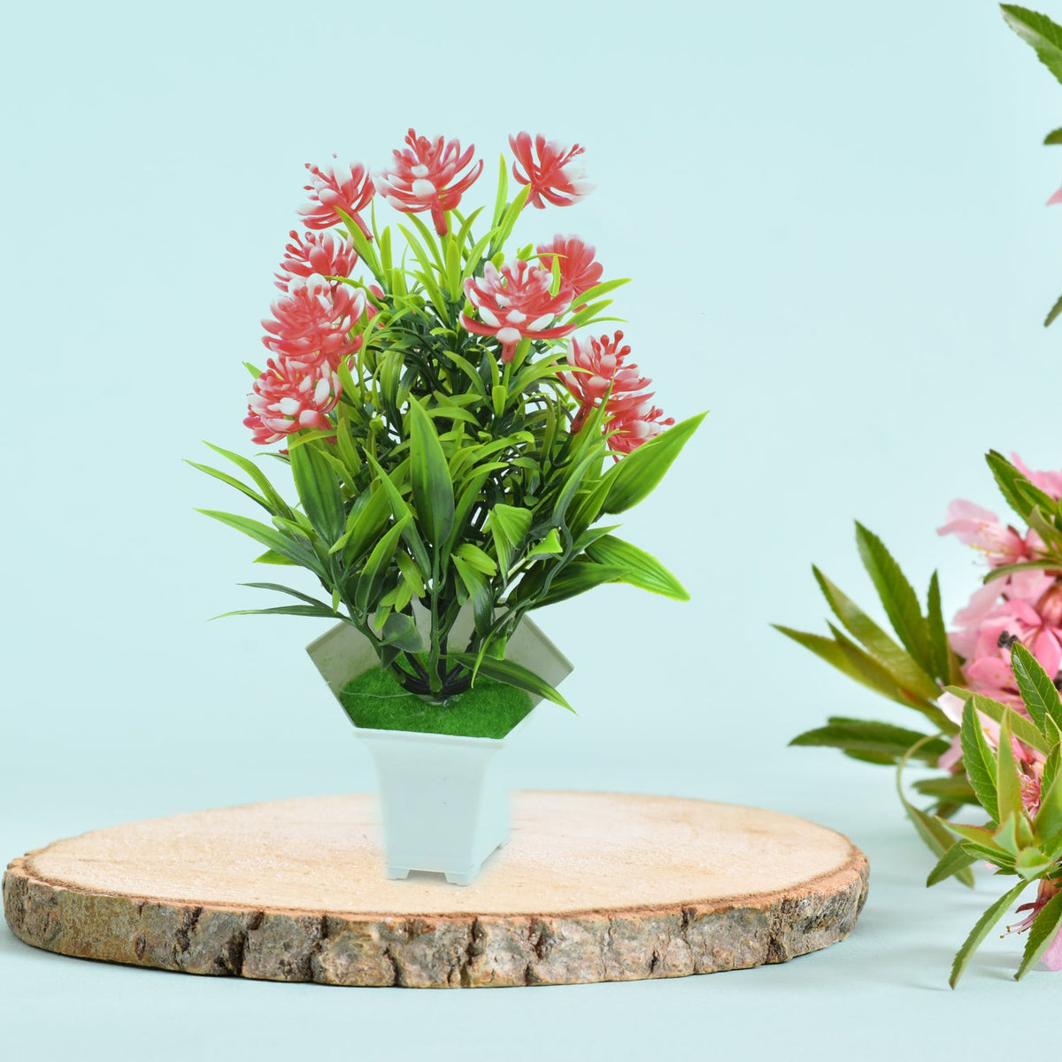 Artificial Flower Plant – Cute Pot Decor for Home – close-up