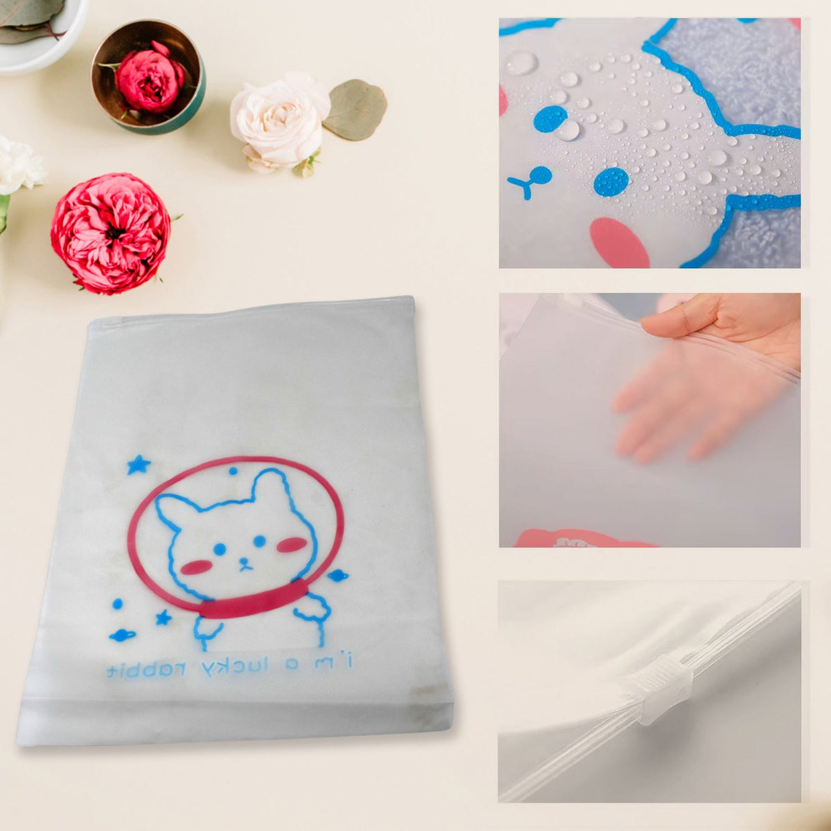 Reusable Zip Pouch – Multipurpose Storage for Travel – close-up