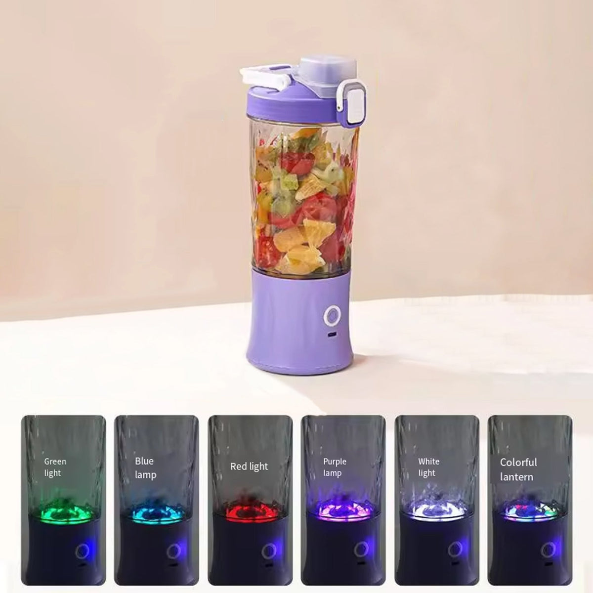Portable Juicer – USB Rechargeable, 8 Blades & 600ml – detail view