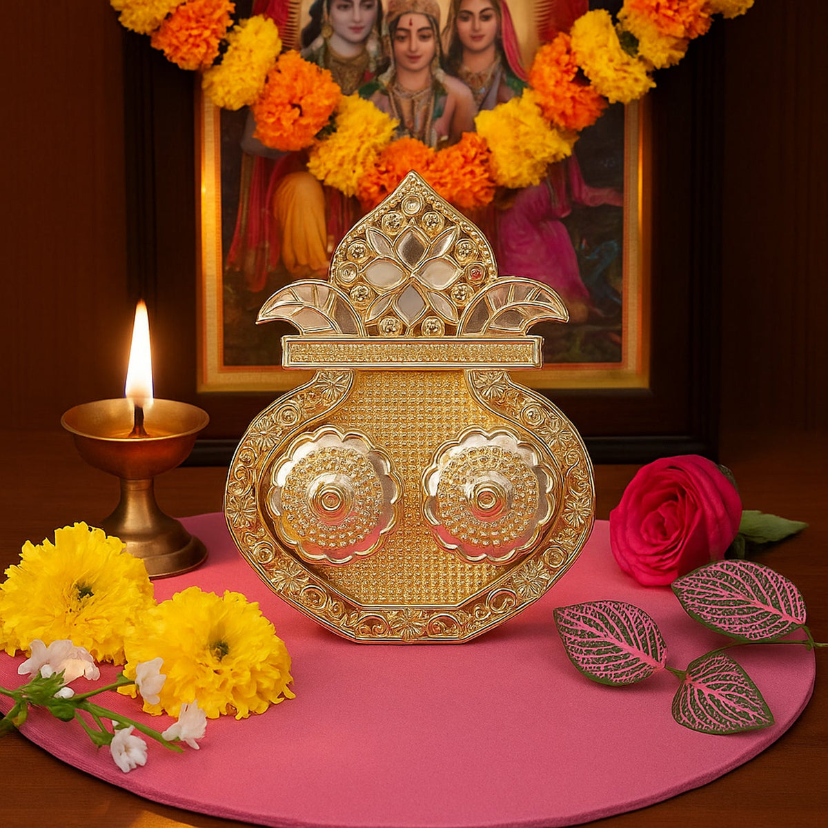 Raksha Bandhan Puja Thali – Kalash Shape Special – close-up