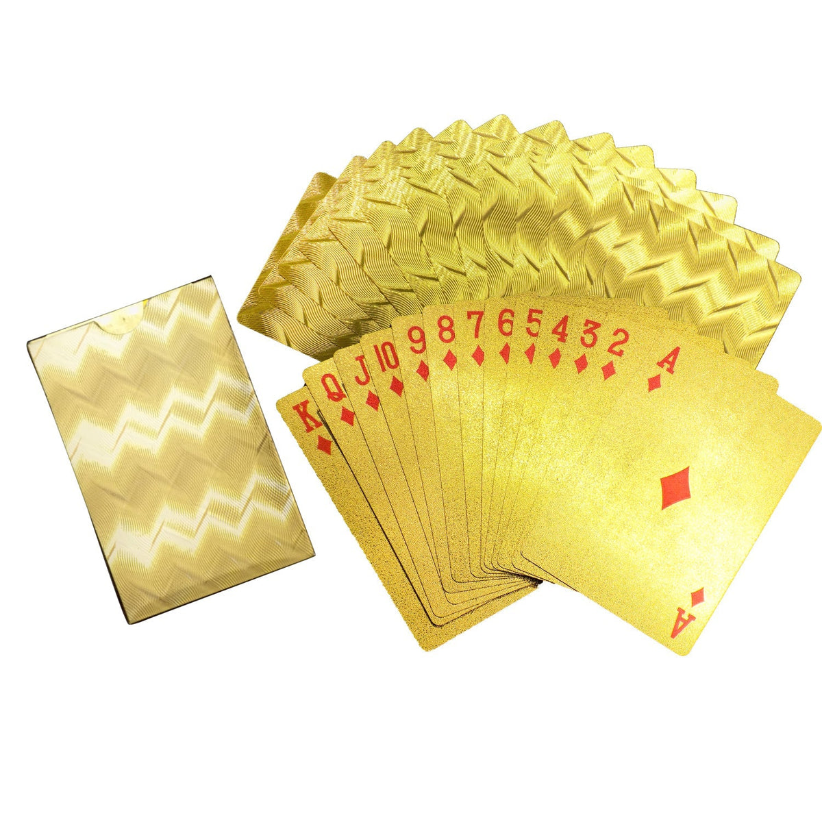 Gold Plated Playing Cards – Waterproof Luxury Poker Deck – detail view