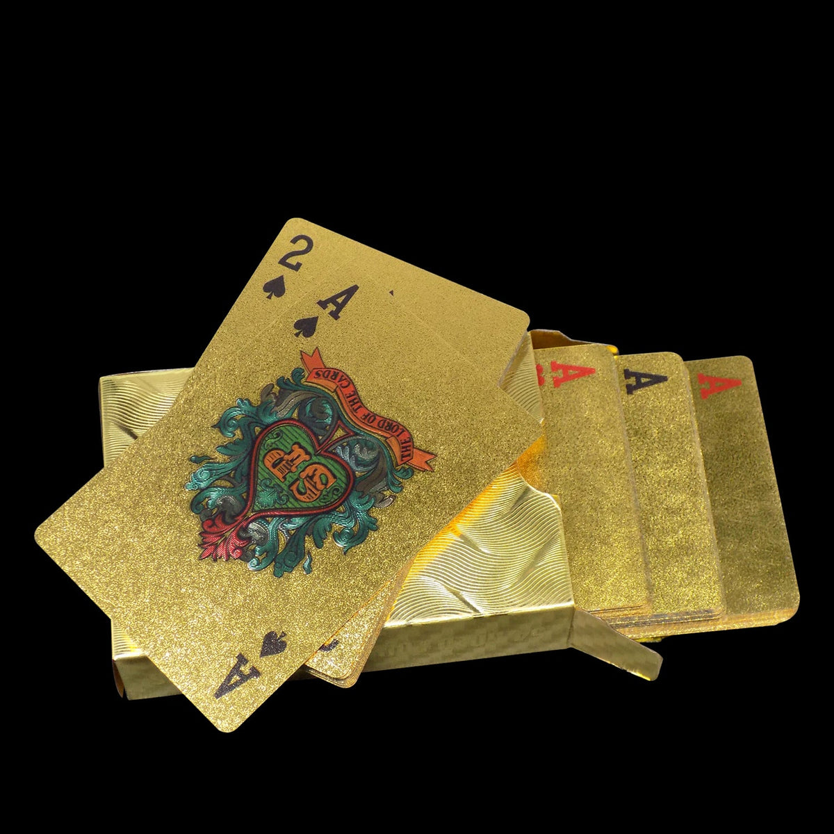 Gold Plated Playing Cards – Waterproof Luxury Poker Deck – alternate view