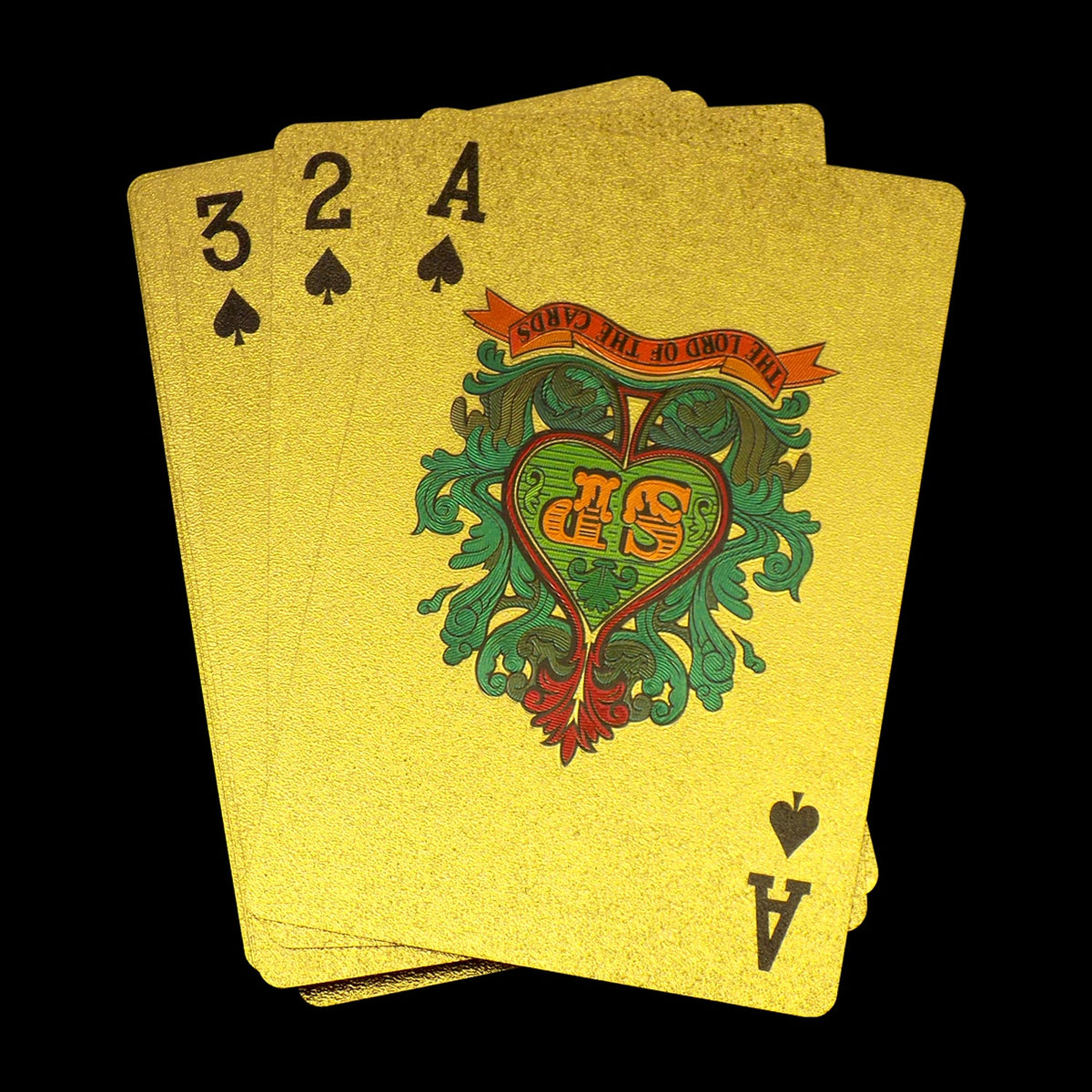 Gold Plated Playing Cards – Waterproof Luxury Poker Deck – side view