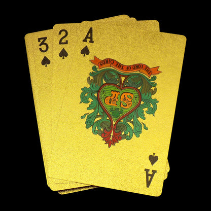 Gold Plated Playing Cards – Waterproof Luxury Poker Deck – side view