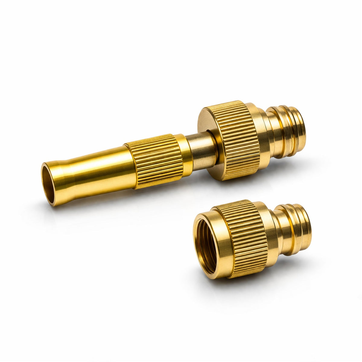 Heavy Duty Brass Garden Hose Nozzle – Adjustable Water – alternate view