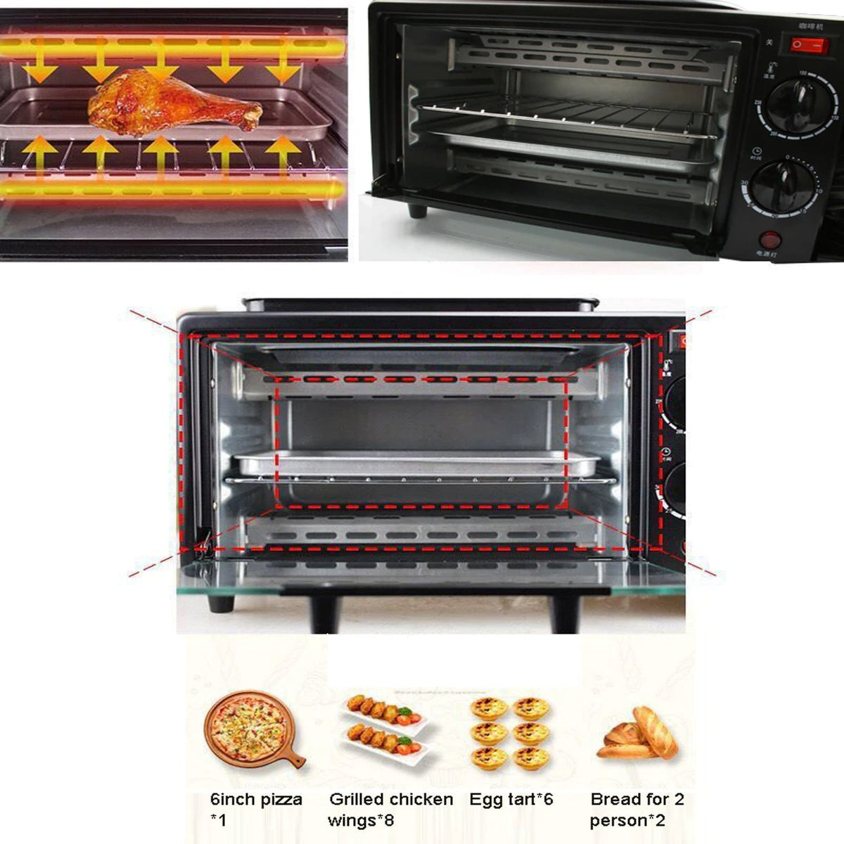 3-in-1 Breakfast Maker – Toaster Oven, Grill & Coffee – detail view
