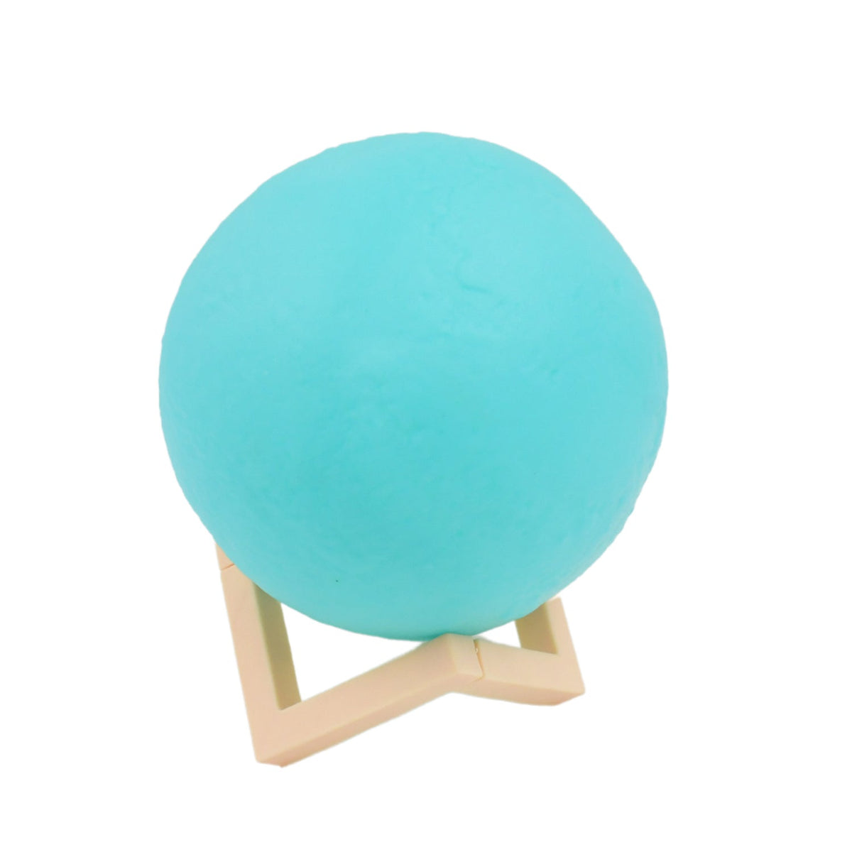 Moon Night Lamp – Blue 3D LED with Plastic Stand – alternate view