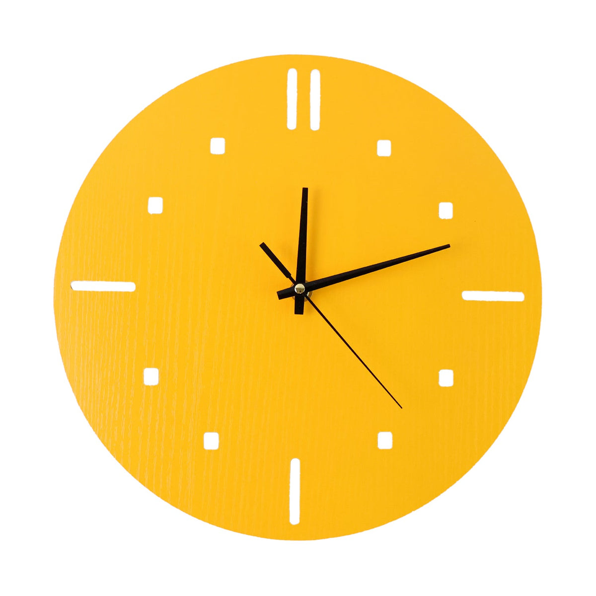 Yellow Silent Wall Clock – Modern Non-Ticking Timepiece – alternate view