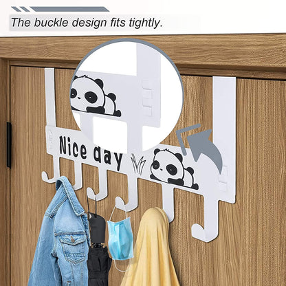 Over Door Hook Hanger Rack – Heavy-Duty 6-Hook Organizer – alternate view
