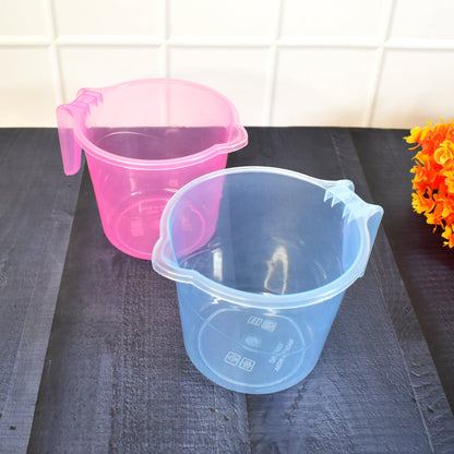 Plastic Bath Mug – 1200ML Transparent Mix Colour (Set of 5) – view 6