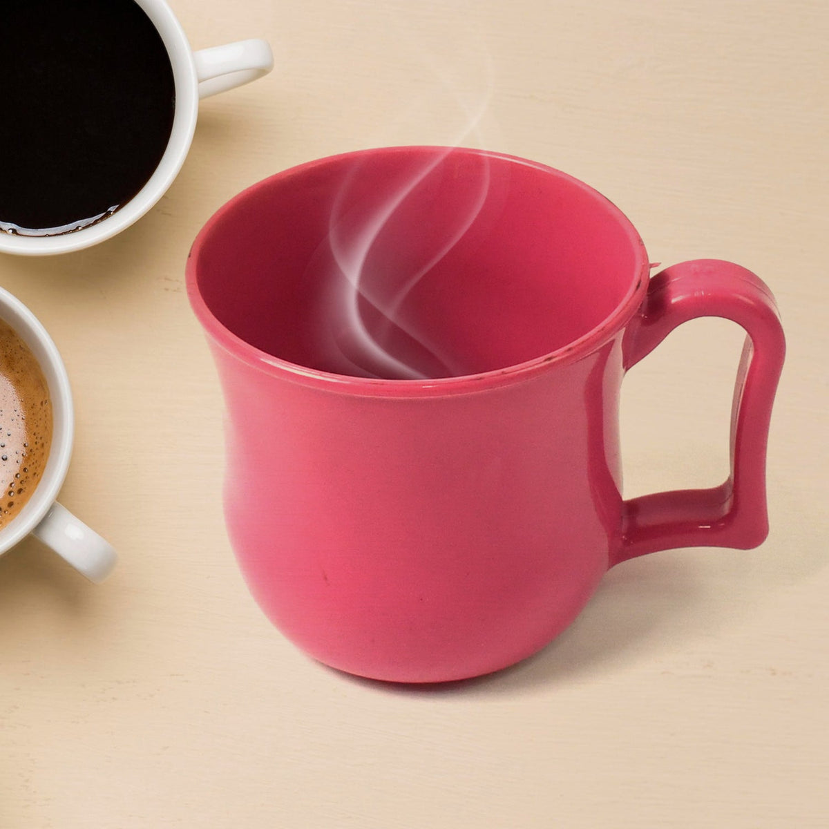 Plastic Coffee Mug – Unbreakable, Lightweight – close-up