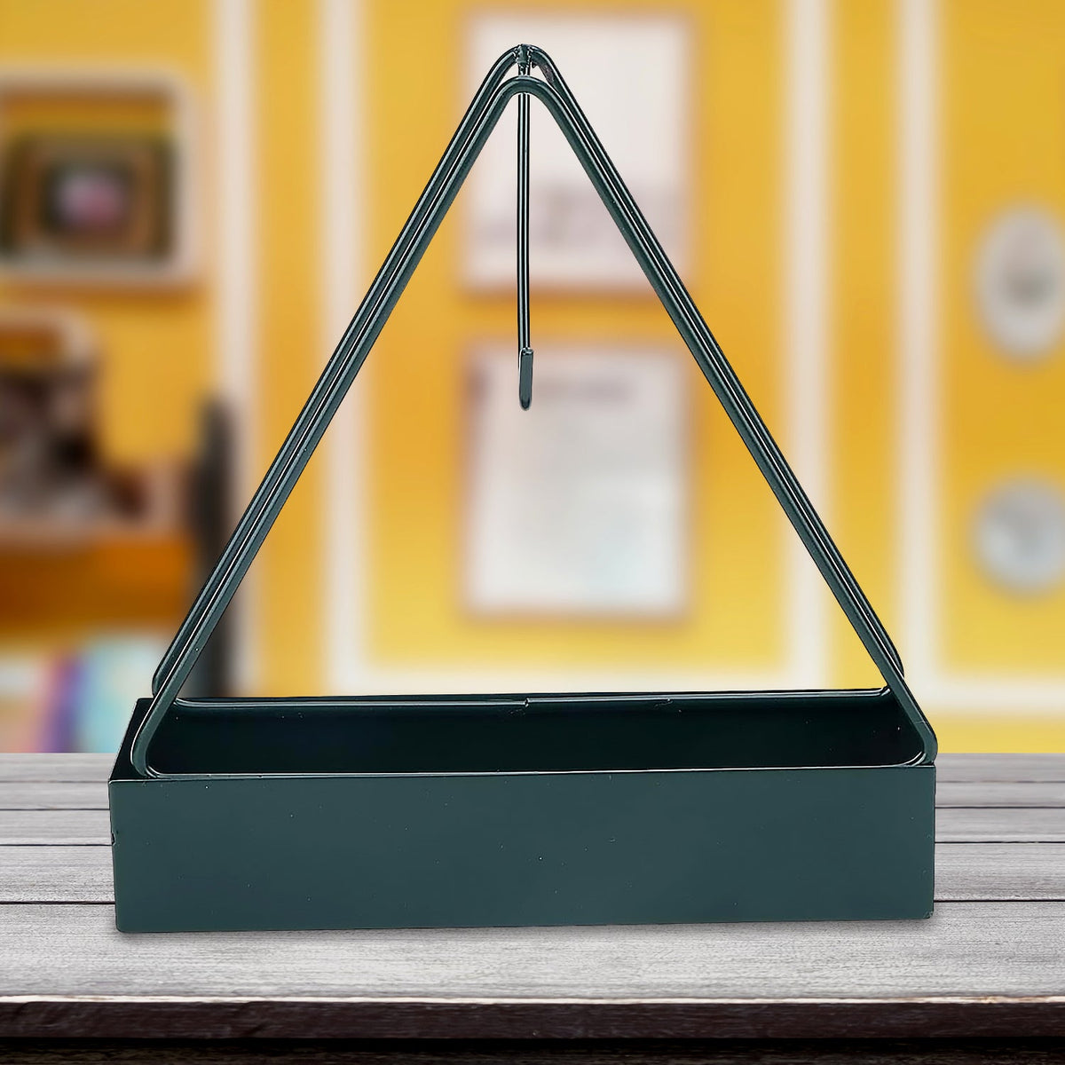 Mosquito Coil Holder – Triangular Iron Design – close-up