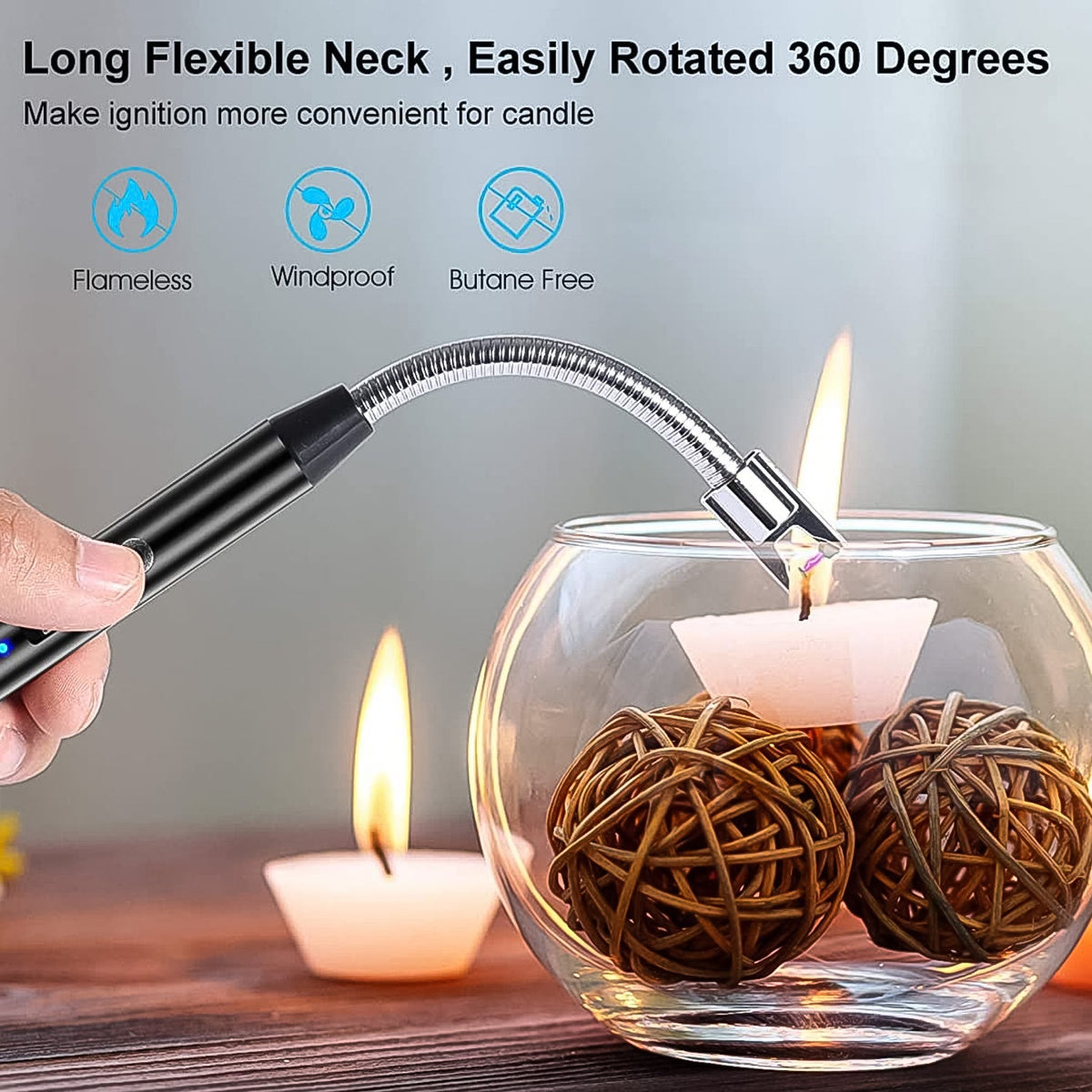 USB Rechargeable Electric Arc Lighter – Flexible, Windproof – view 11