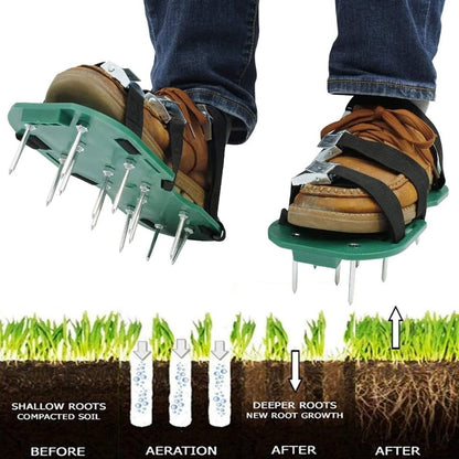 Lawn Aerator Sandals – Spiked Garden Shoes for Healthy Grass – detail view
