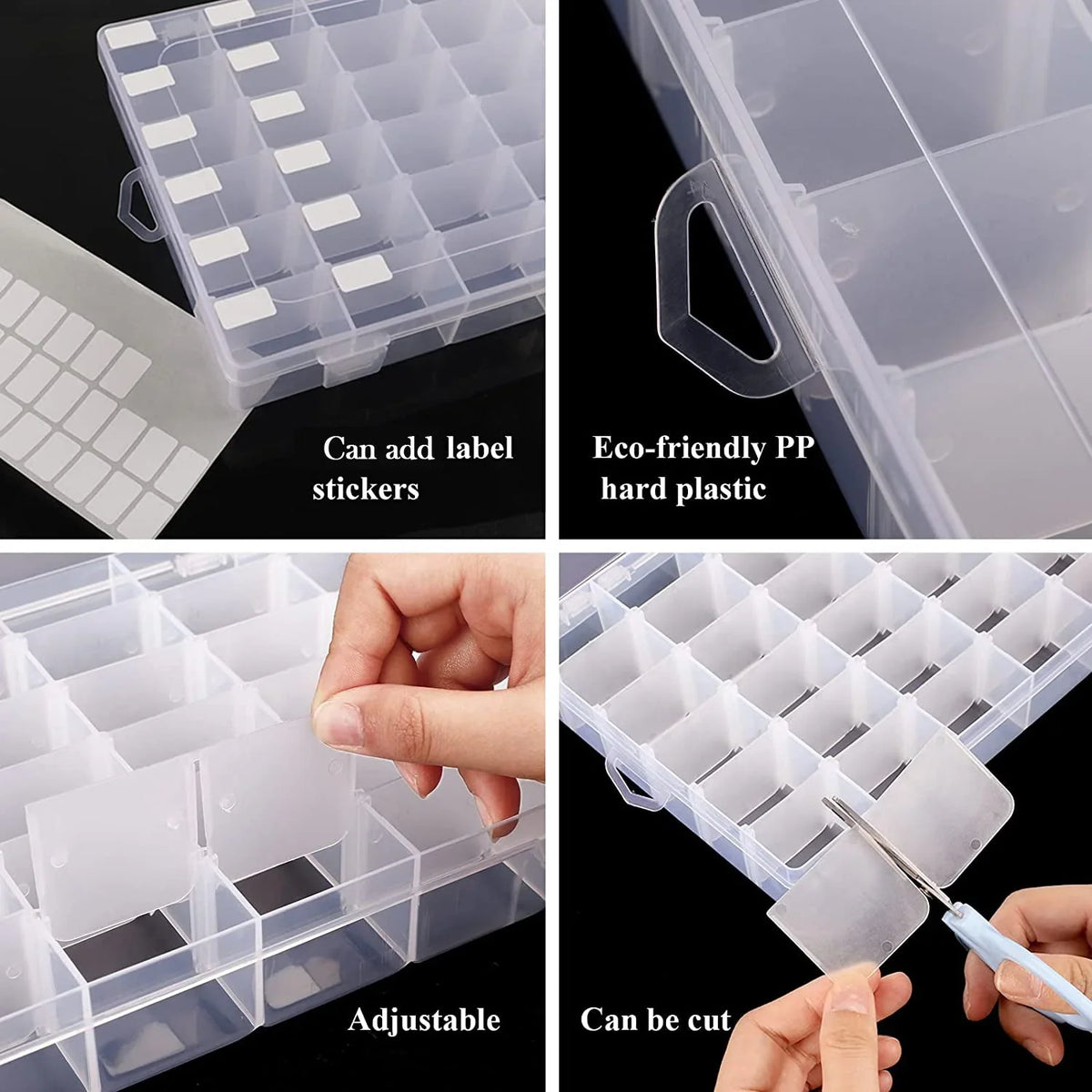 Plastic Organizer Box – 36 Grids, Adjustable Dividers – view 6