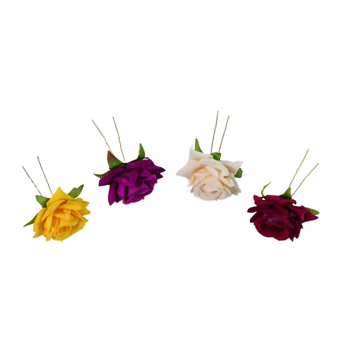 Flower Hair Pin – Vibrant Multicolor Floral Hair – alternate view