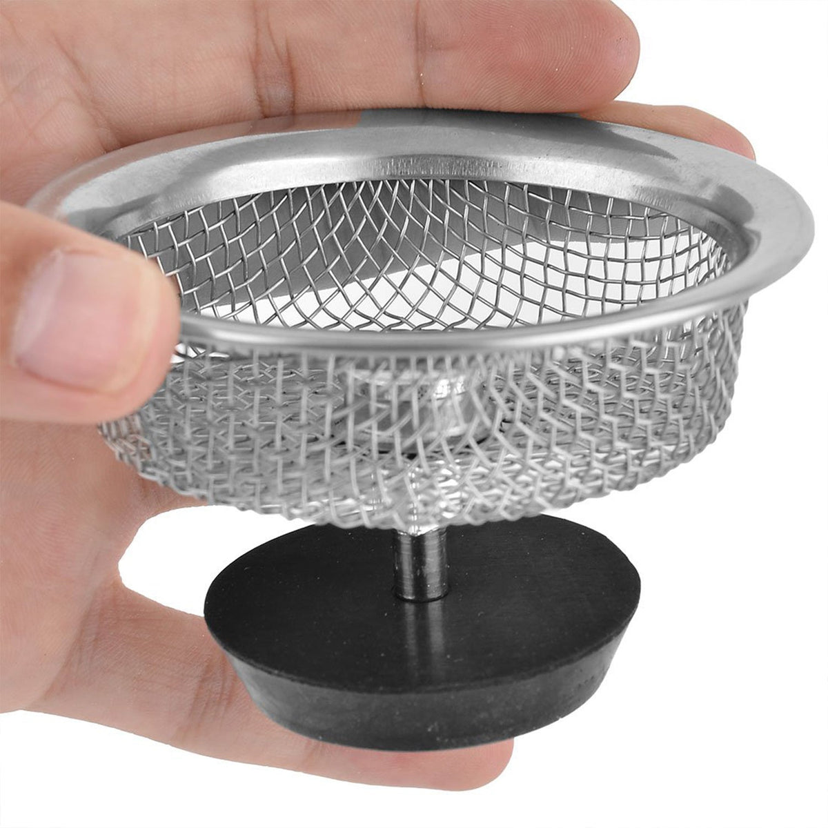 Stainless Steel Sink Strainer – Adjustable Stopper – close-up