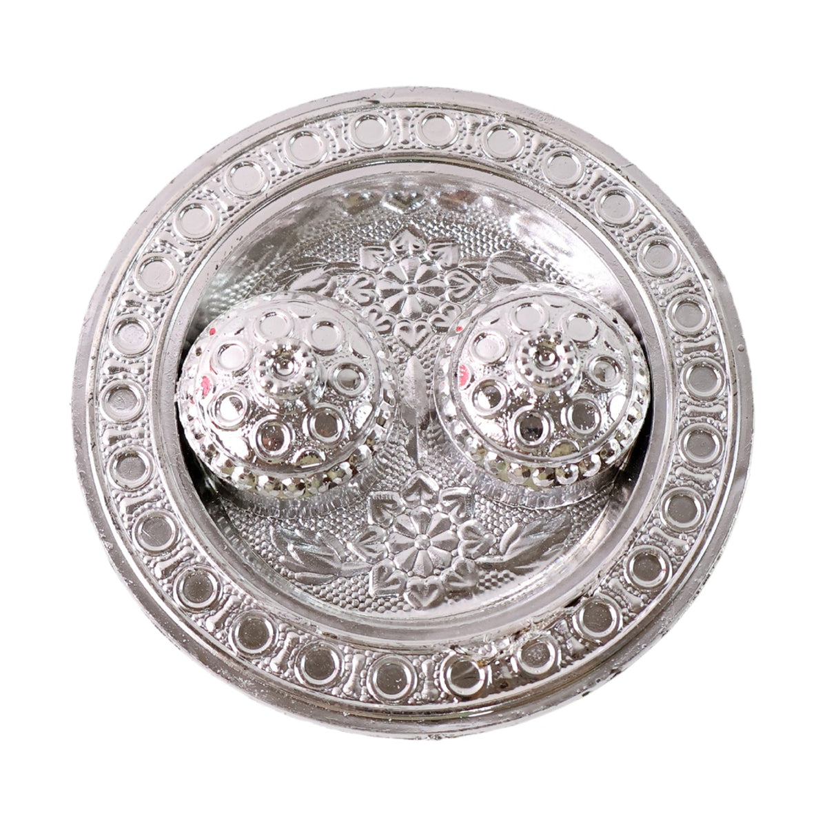 Kumkum Thali Holder – Small Round Puja Plate – alternate view