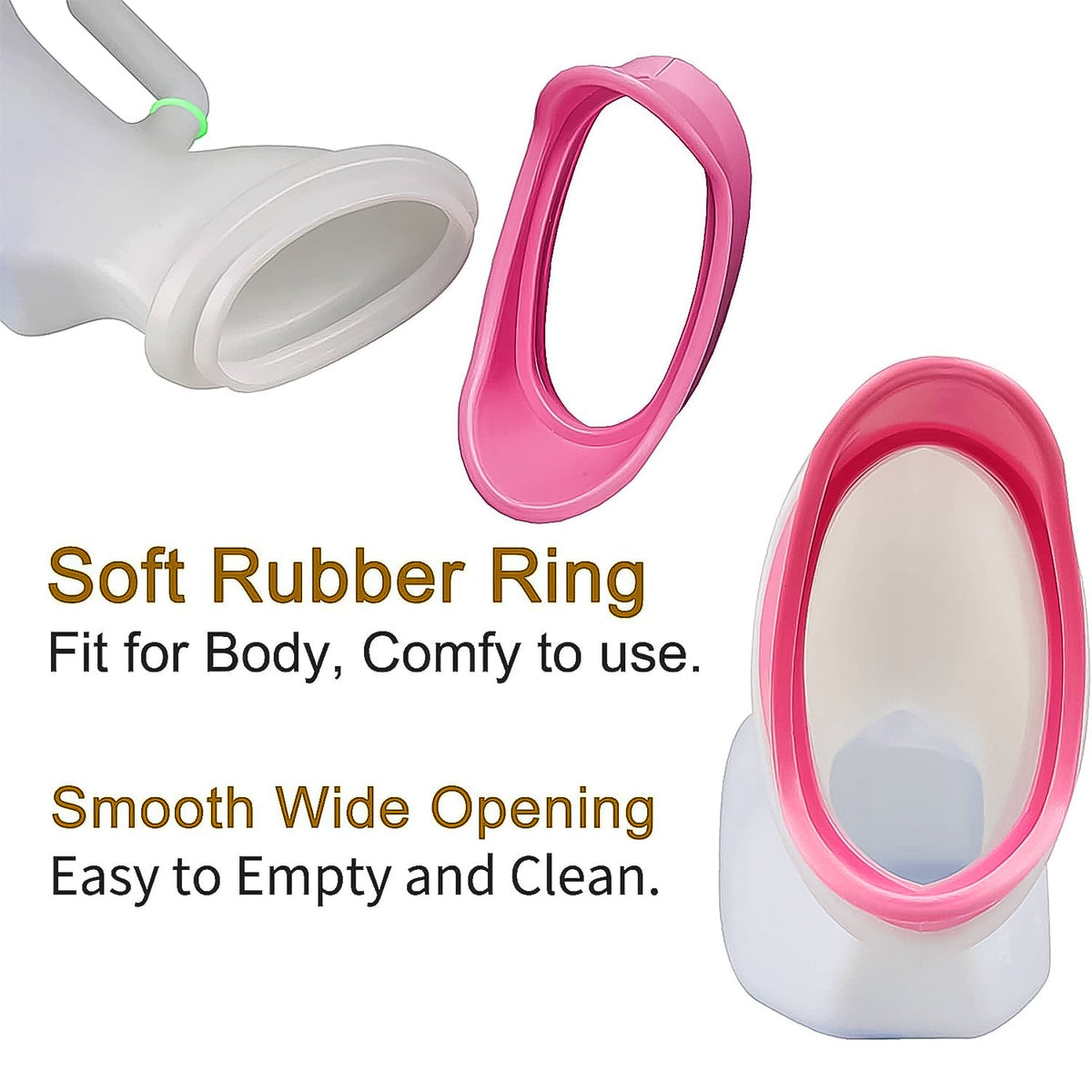 Female Urinal Potty Can – 1000ml Spill-Proof – close-up
