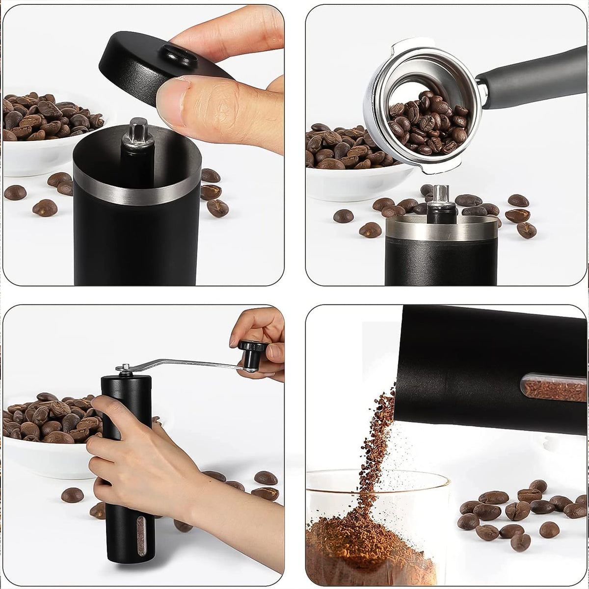 Manual Coffee Grinder – Portable Stainless Steel – view 7