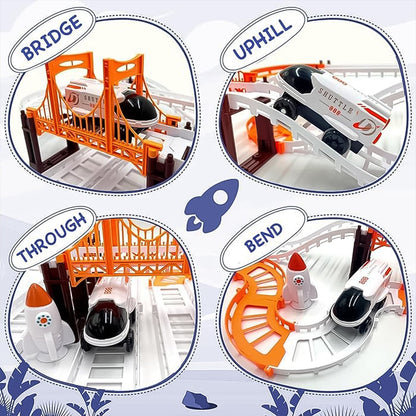 Space Race Track set – Kids Cosmic Adventure Toy – detail view