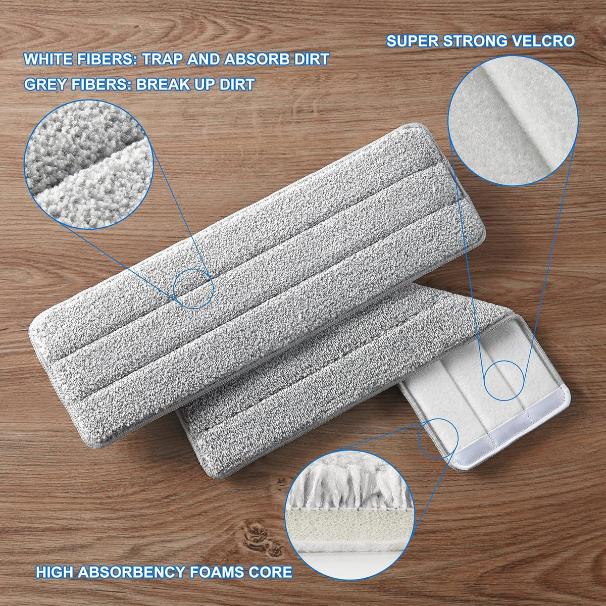 Microfiber Mop Pad Replacement – Reusable – view 7