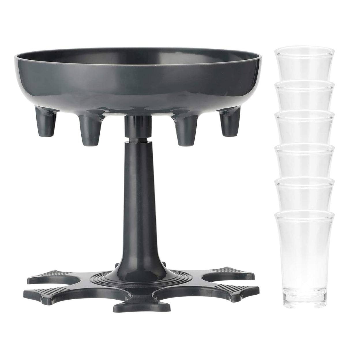 Shot Glass Dispenser – 6-Shot Party set with Tray & Glasses – alternate view