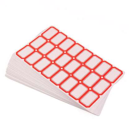 Writable Label Stickers – Easy to Use with Red Border – alternate view
