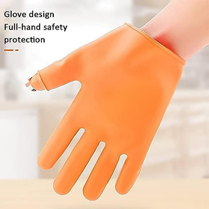 Thumb Knife Finger Protector – Right Hand Silicone Glove – detail view