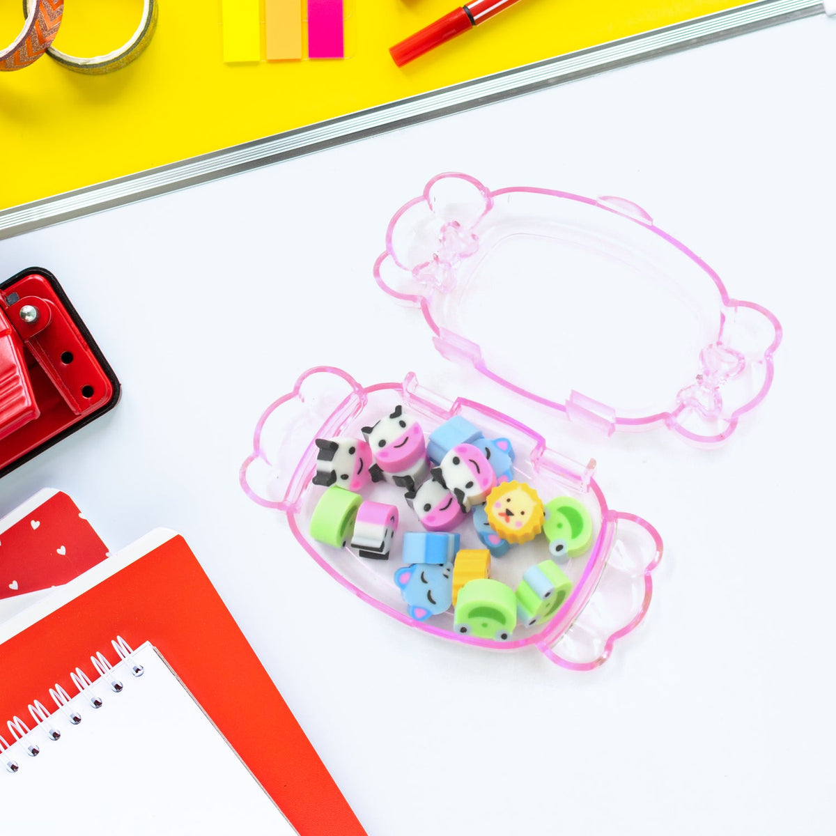 School Eraser set – 15 Multi-Design Rubber Erasers – alternate view