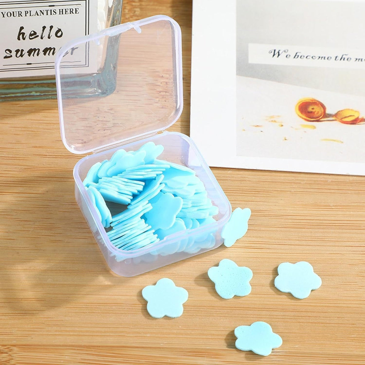 Travel Soap Sheets – 100 Flower-Shaped – view 6