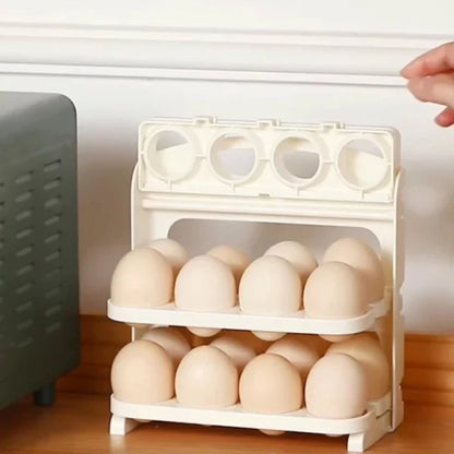 Foldable Egg Tray – 24-Grid Refrigerator Organizer