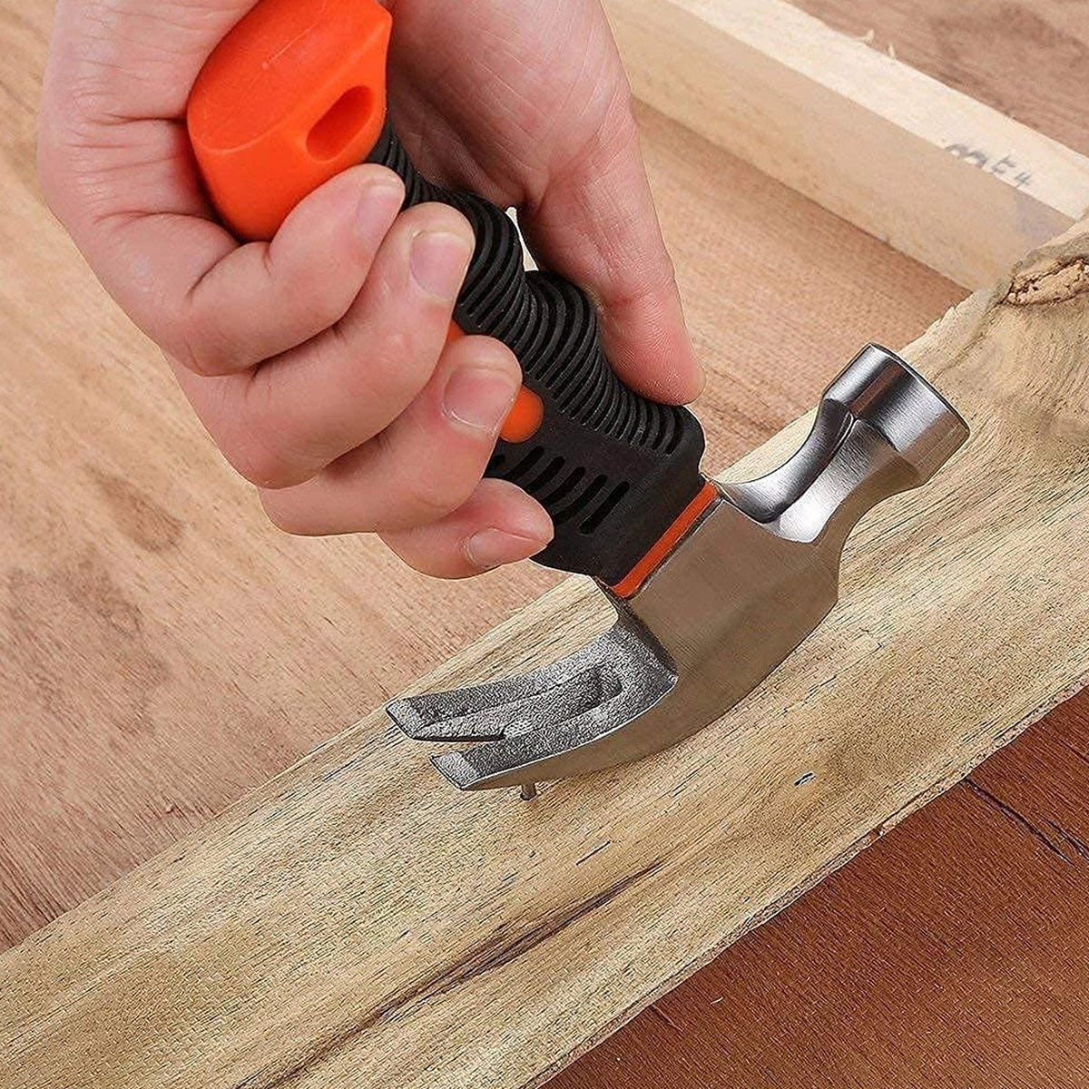 Mini Claw Hammer – Short Handle, Plastic Grip – detail view
