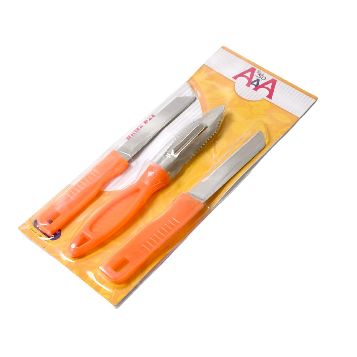 Stainless Steel Kitchen Knife set – 3-in-1 Multipurpose – detail view