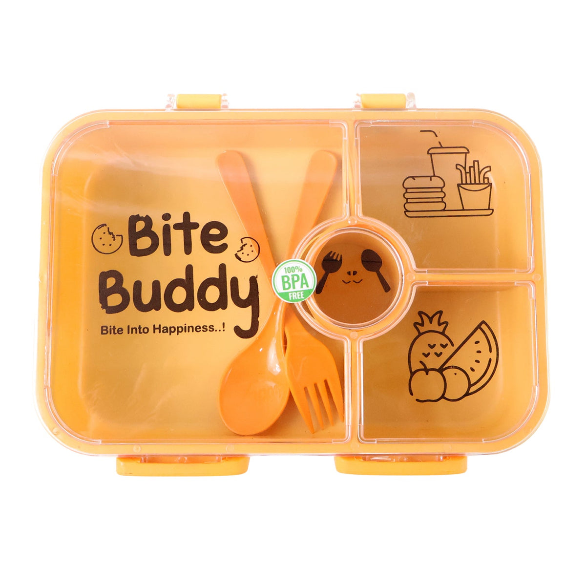 4-Compartment Leak-Resistant Lunch Box – BPA-Free – detail view