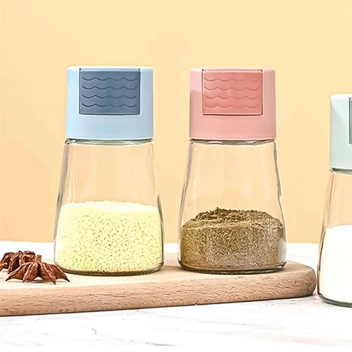 Glass Salt Dispenser Bottle for Kitchen – detail view