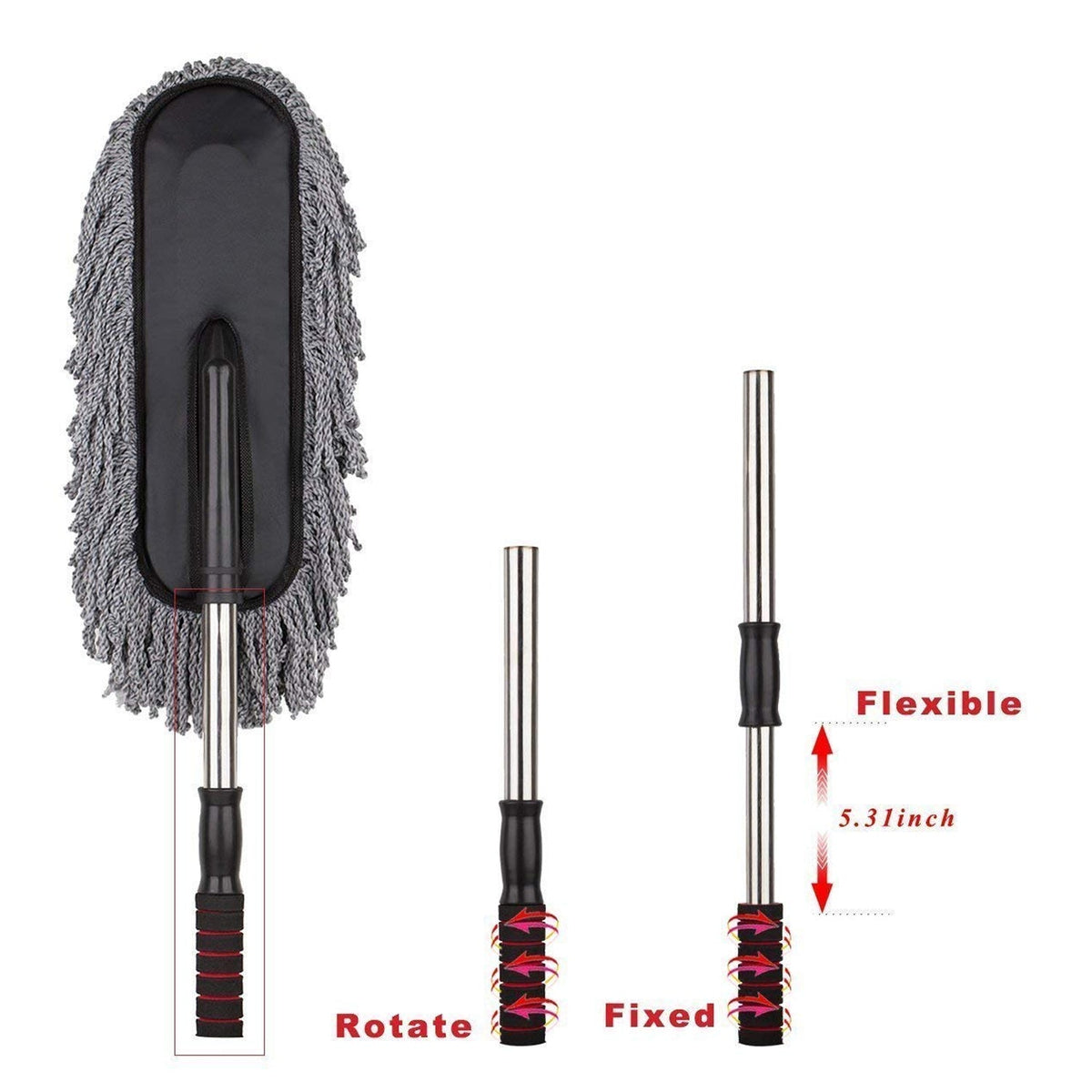 Car Duster – Retractable Handle Microfiber – view 9