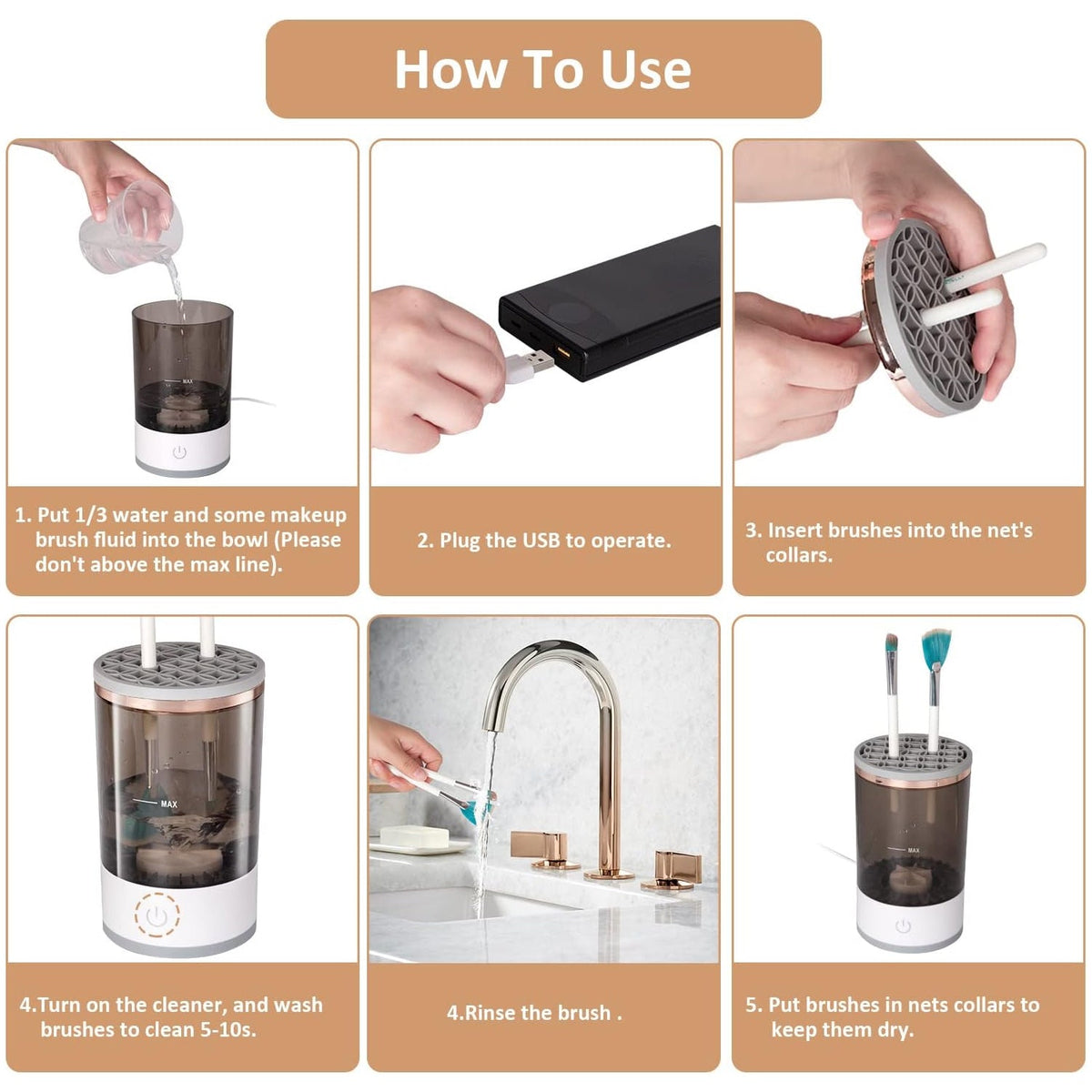 Automatic Makeup Brush Cleaner – Fast & Hygienic – detail view