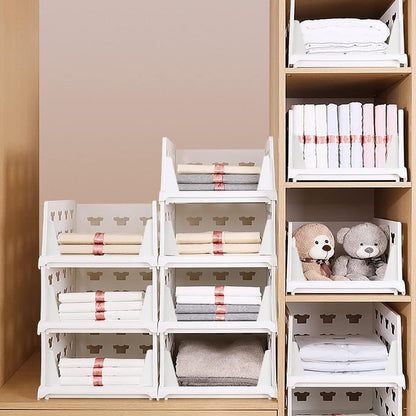 Stackable Storage Organizer – 3 Layer Foldable Utility Cart – alternate view