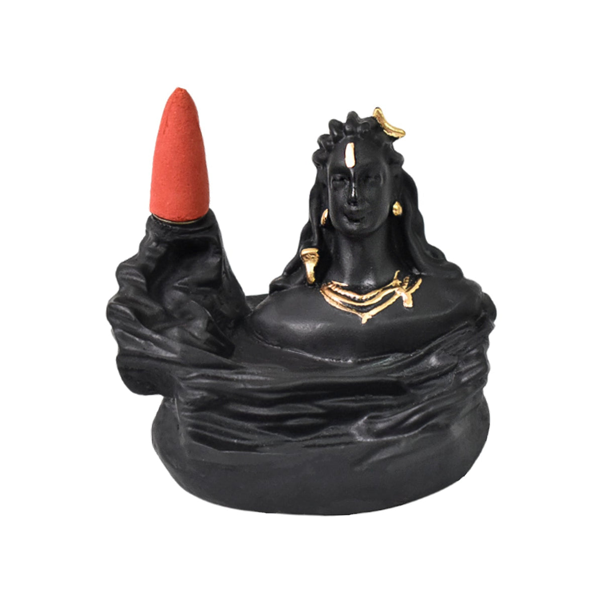 Adiyogi Shiva Backflow Incense Holder – Serene Smoke – alternate view