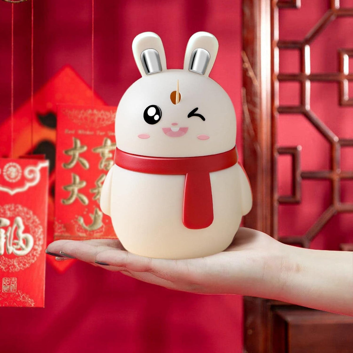 Rabbit Toothpick Dispenser – Automatic Press Design – close-up