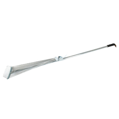 Adjustable Garden Rake – Telescopic Steel for Lawn Cleanup – detail view