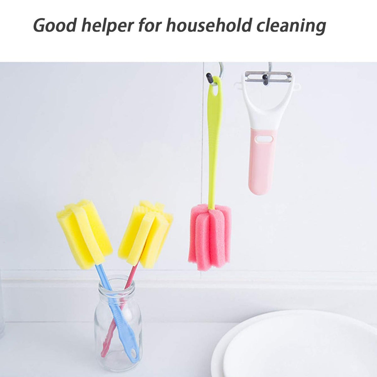 Sponge Cup Washing Brush – 20cm Kitchen Cleaning Tool – view 7