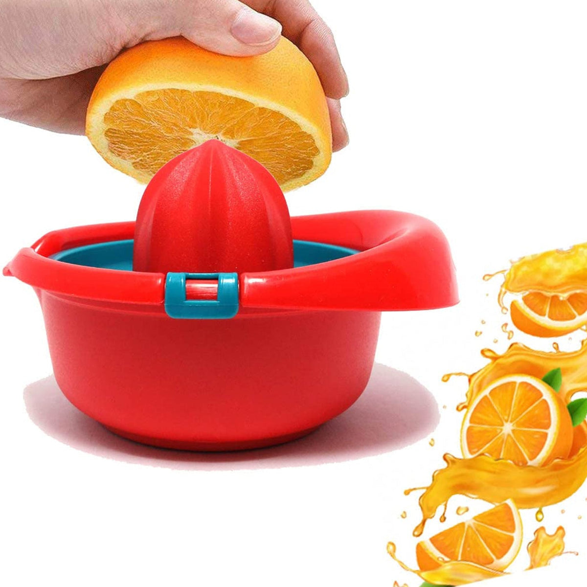 Orange Hand Press Juicer – Durable & Easy Clean – close-up