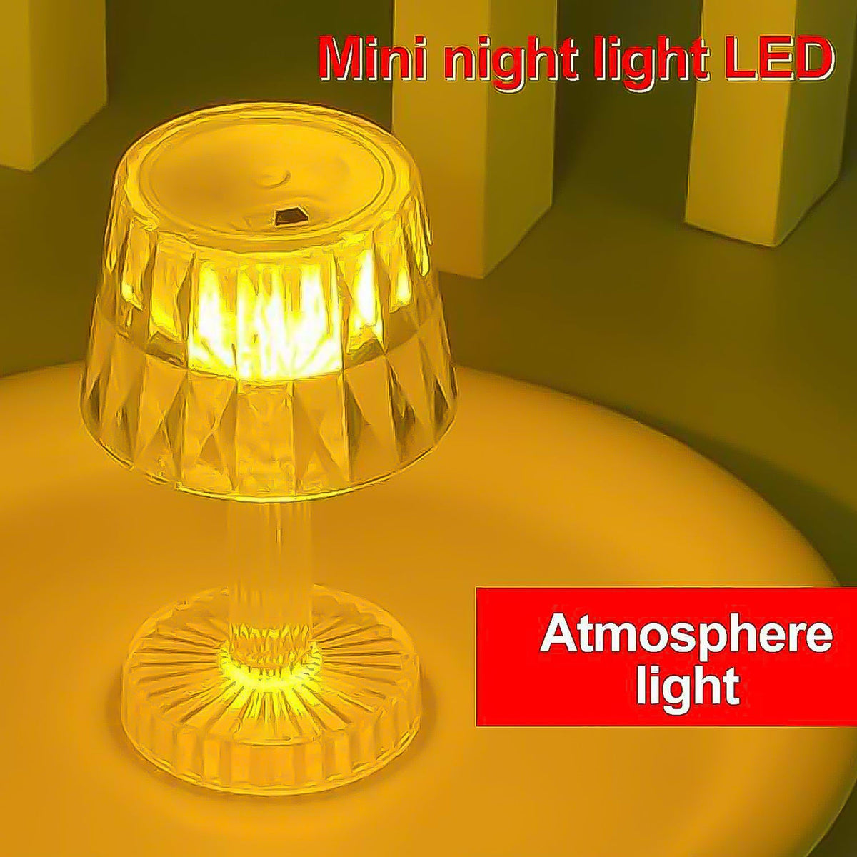 LED Candle Lamp – Portable Small Table Lamp – side view