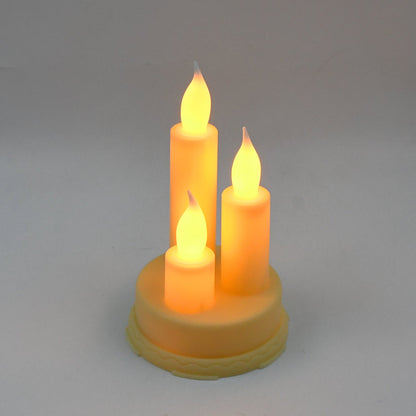 LED Taper Candles – Realistic Flickering Flame – close-up