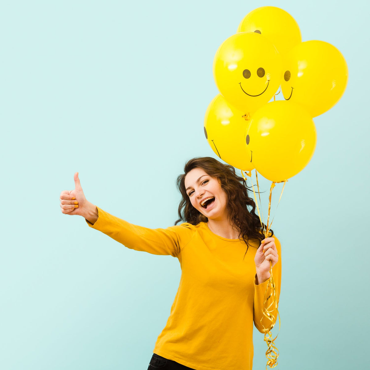 Smiley Balloons – 20 pcs Latex for Birthday Parties – view 6