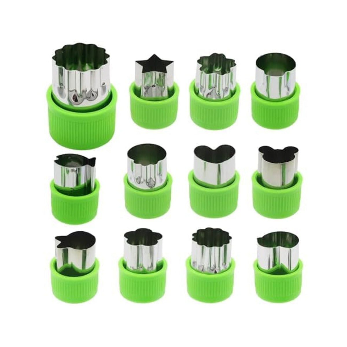 Stainless Steel Cookie Cutter set – 12 pc Baking Molds – alternate view